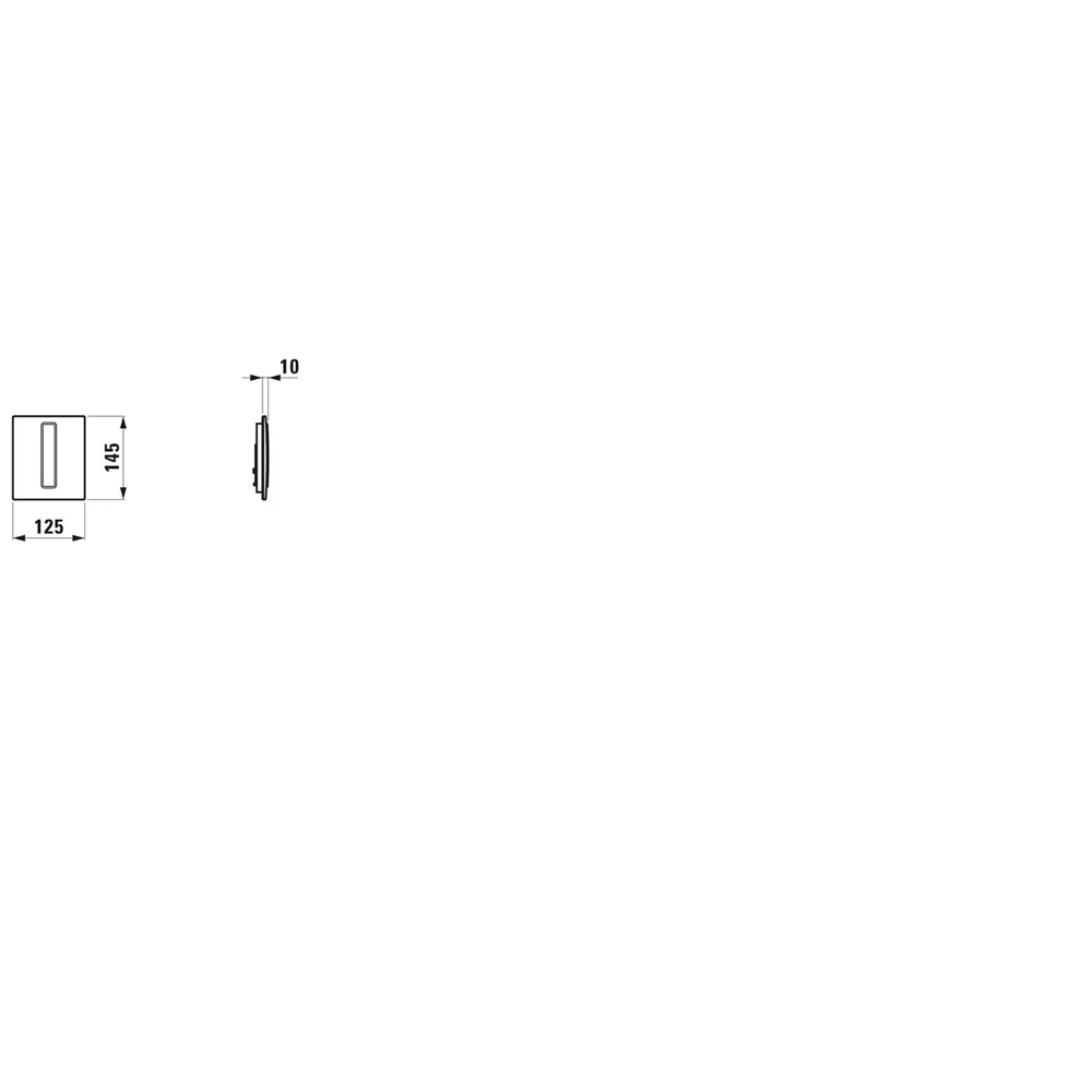 INEO E-AU 105 Betätigungsplatte Urinal Edelstahl gebürstet mit Taste schwarz INEO E-AU 105 Betätigungsplatte Urinal Edelstahl gebürstet mit Taste schwarz