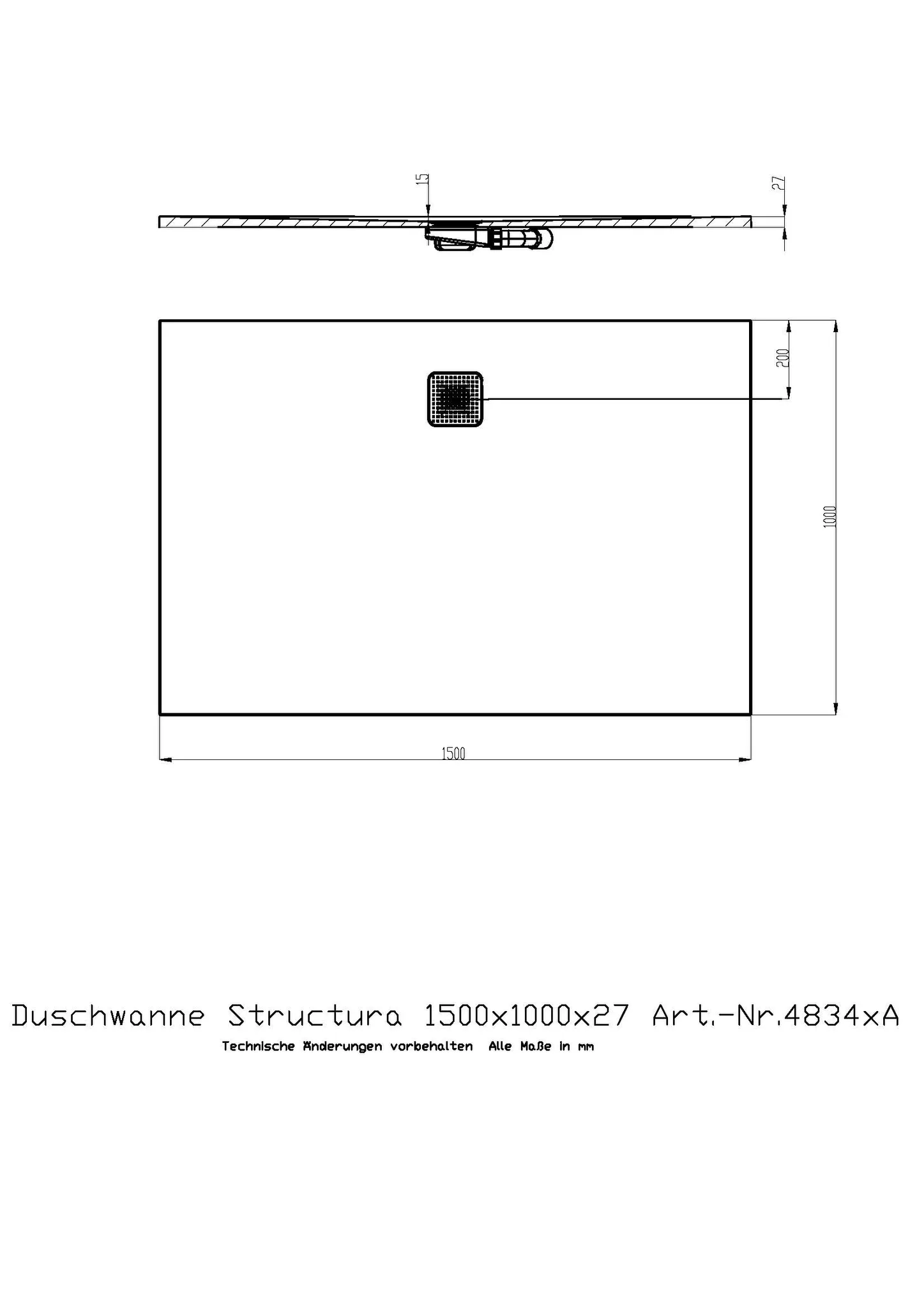 Duschwanne Structura 1500x1000x27 in gesoftete Schieferoptik, mit Antirutsch B, Material Solique, Weiß Duschwanne Structura 1500x1000x27 in gesoftete Schieferoptik, mit Antirutsch B, Material Solique, Weiß