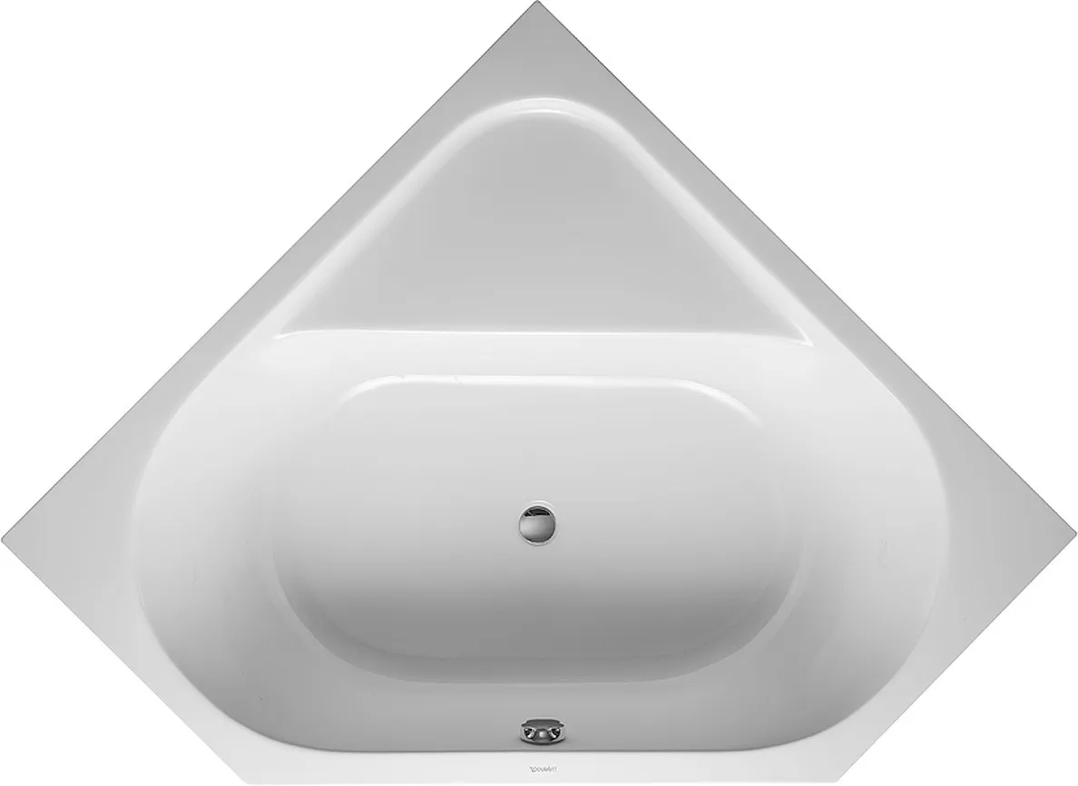 Duravit Badewanne „D-Code“ eck 1400 × 1400 mm, Mittelablauf in Weiß Duravit Badewanne „D-Code“ eck 1400 × 1400 mm, Mittelablauf in Weiß