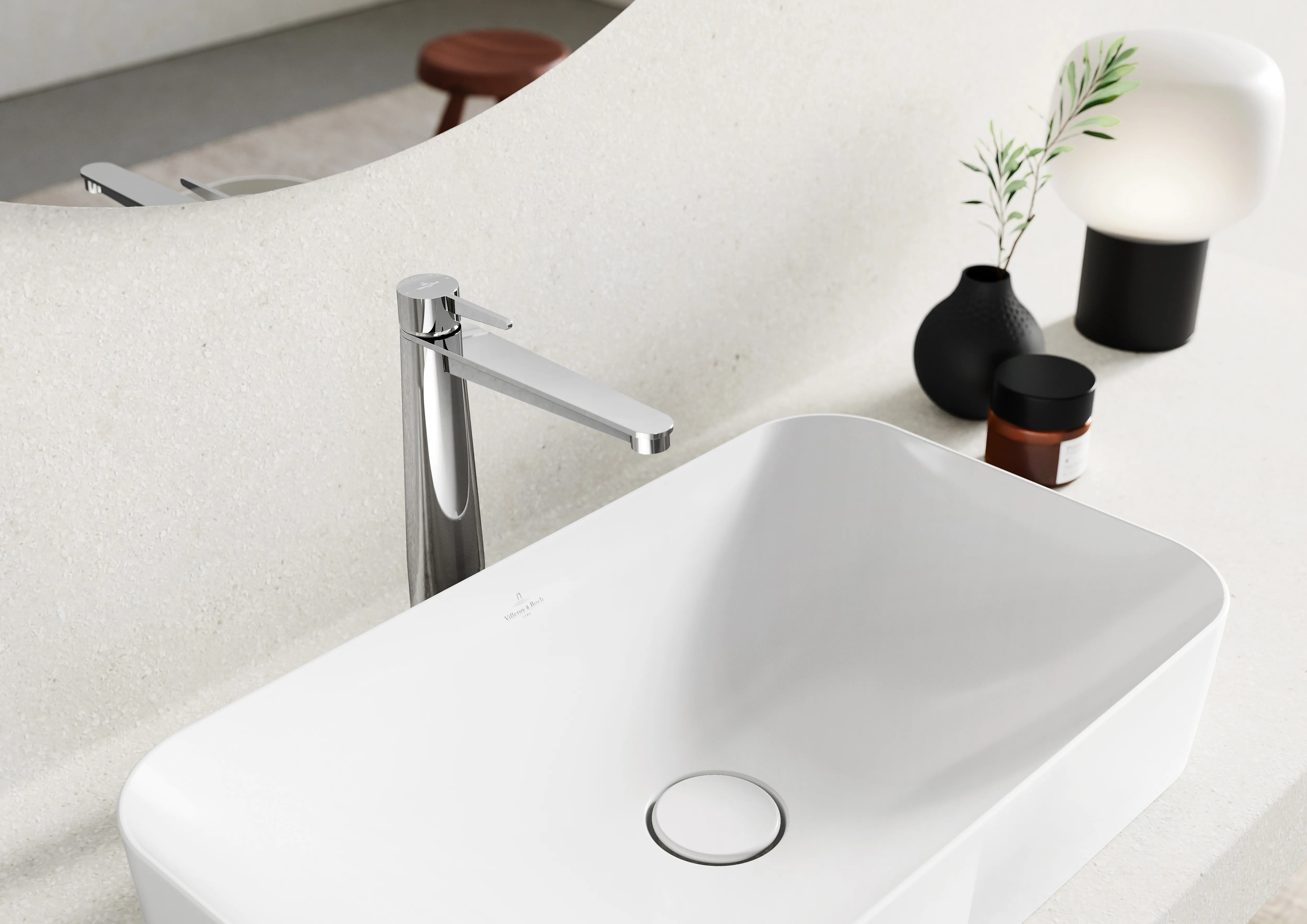 Villeroy & Boch Conum Einhebel-Waschtischarmatur erhöht TVW127005000, 49x278x215mm, Chrom Villeroy & Boch Conum Einhebel-Waschtischarmatur erhöht TVW127005000, 49x278x215mm, Chrom