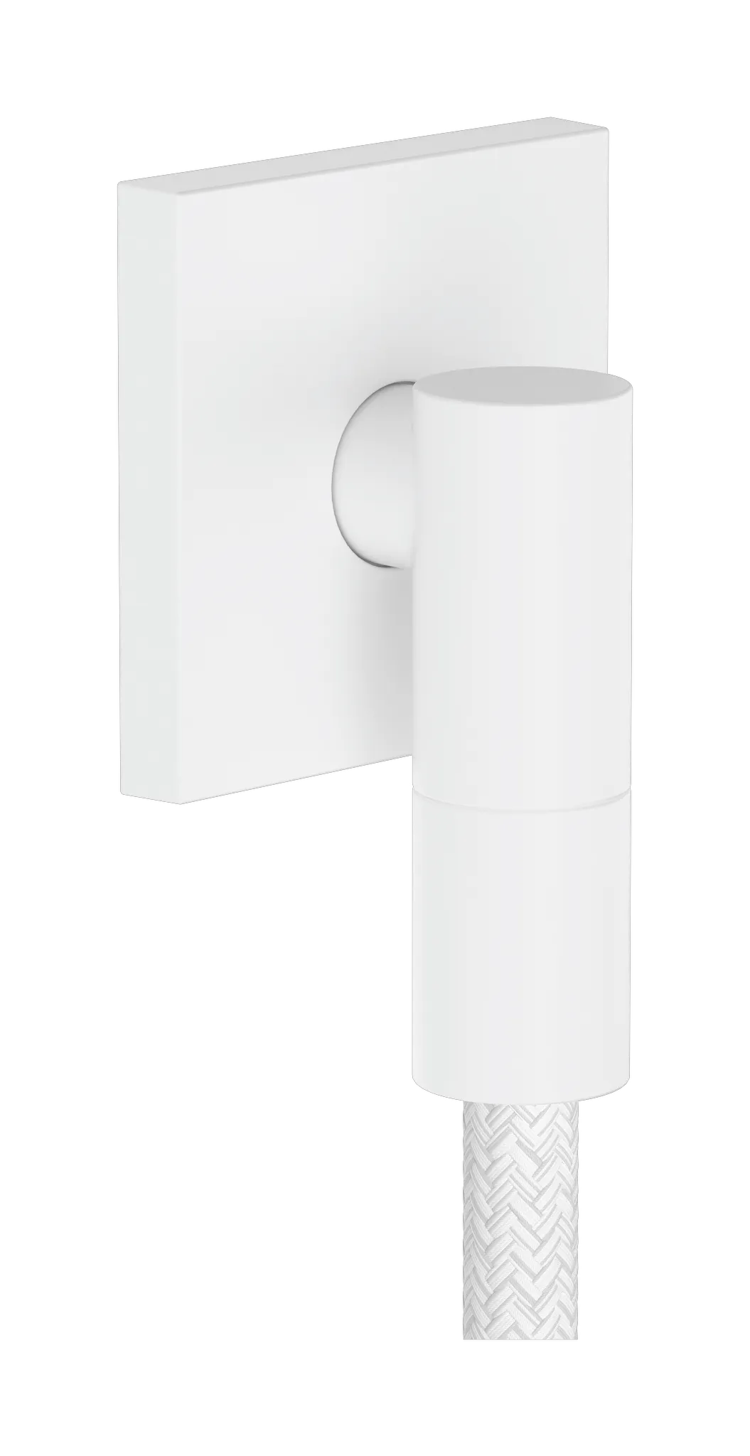 Hansgrohe FixFit Fine E Wandanschluss Mattweiß mit Rückflussverhinderer, schlankes Design, max. Durchfluss 25 l/min bei 3 bar, Anschluss G 1/2