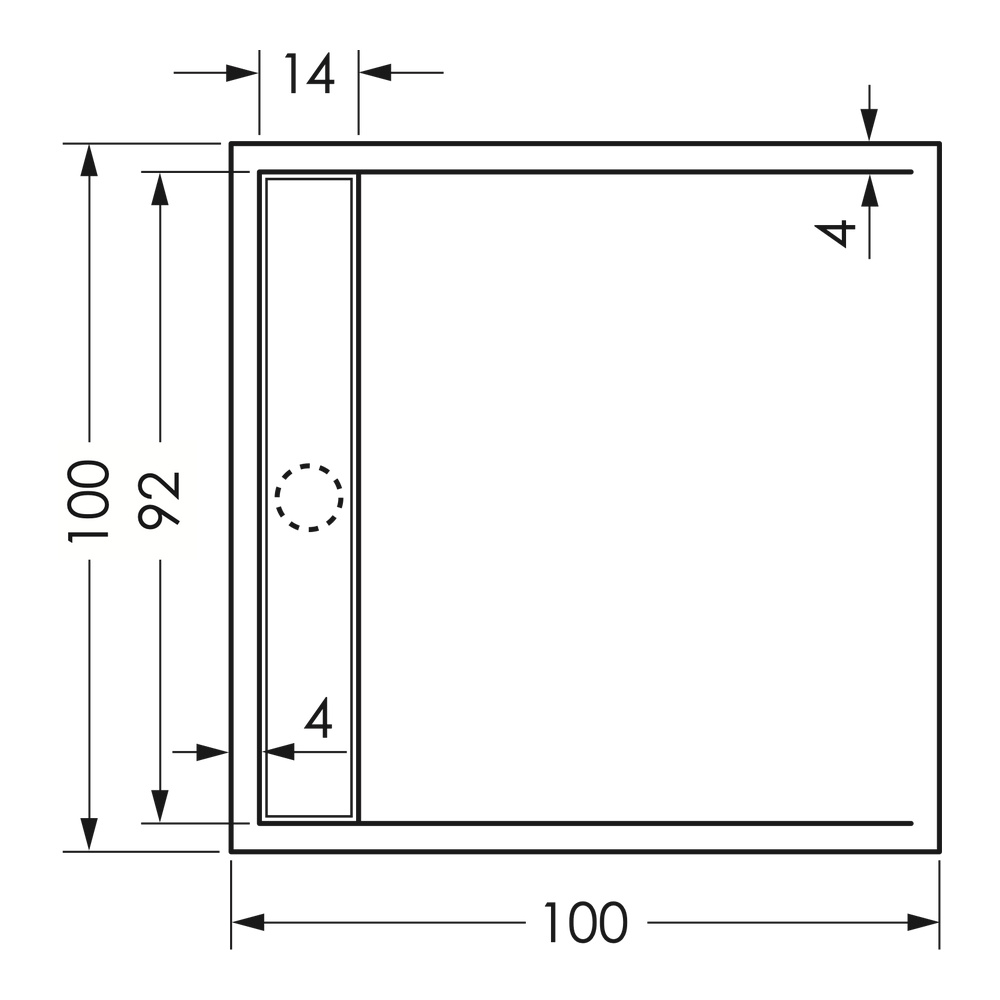repaBAD quadrat Duschwanne „Zermatt“ 1000 × 1000 mm ohne Oberflächenbeschichtung, in Weiß
