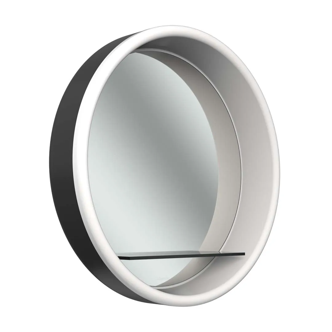 Schneider Spiegel „LUNE D2W“ in schwarz matt mit Spiegel-Rückwand