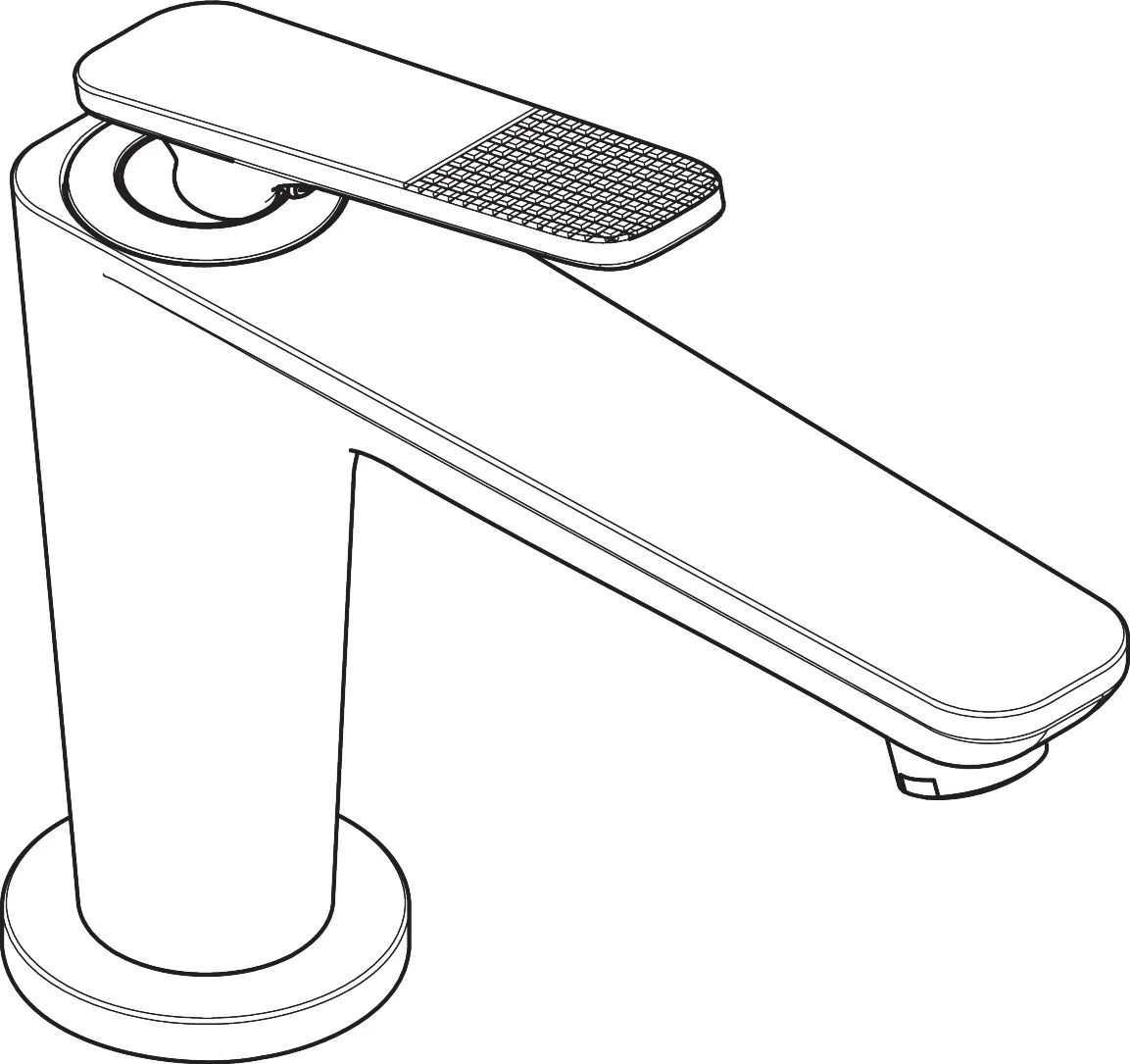 Einhand-Waschtischarmatur „Axor Citterio C“ Ausladung 128 mm in Chrom