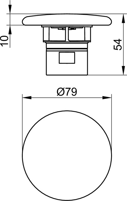Armaturenzubehör 59990310000 Keramik-Ventilabdeckung für Ab-und Überlaufsystem Clou D: 80 mm weiß