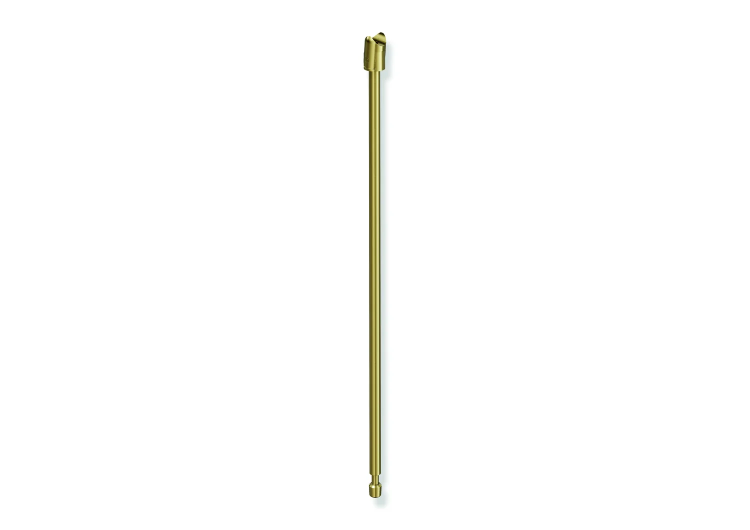 HEWI Bodenstütze System 900, Edelstahl PVD gold, Montagehöhe 760 mm, Länge 645 mm