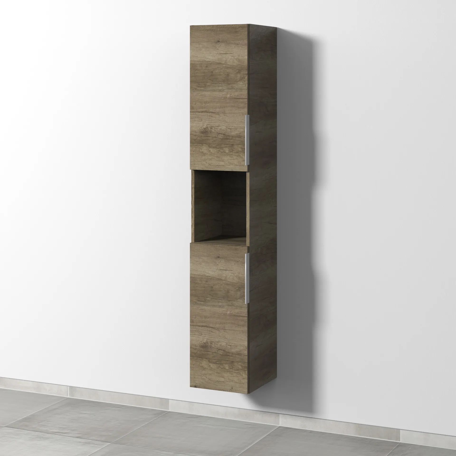 Sanipa Hochschrank „3way“ 300 × 1700 × 345 mm Anschlag links, in Eiche Nebraska, Anschlag links