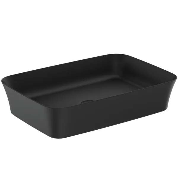 Waschbecken „Ipalyss“ 55 × 38 × 12,5 cm in Schwarz Matt