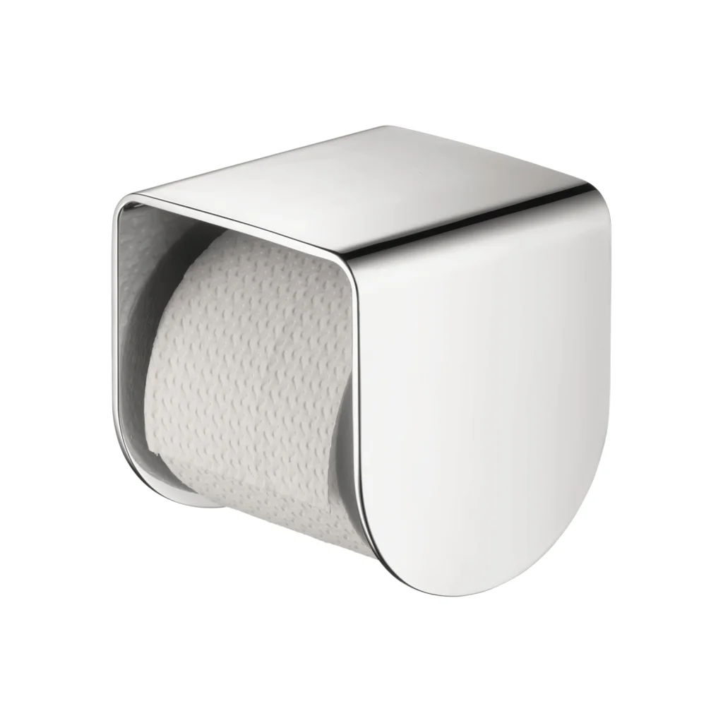 Hansgrohe AXOR Universal Softsquare Toilettenpapierhalter, Chrom, Wandmontage mit verdeckter Befestigung, Bohrloch 6 mm, Bohrabstand 35 mm Hansgrohe AXOR Universal Softsquare Toilettenpapierhalter, Chrom, Wandmontage mit verdeckter Befestigung, Bohrloch 6 mm, Bohrabstand 35 mm