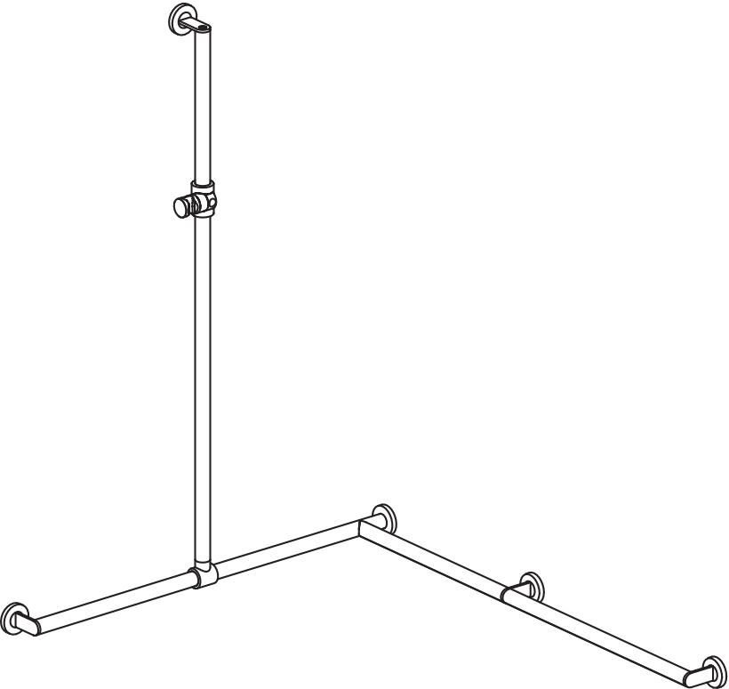 HEWI Haltegriff „System 900“ in Schwarz tiefmatt / Schwarz matt