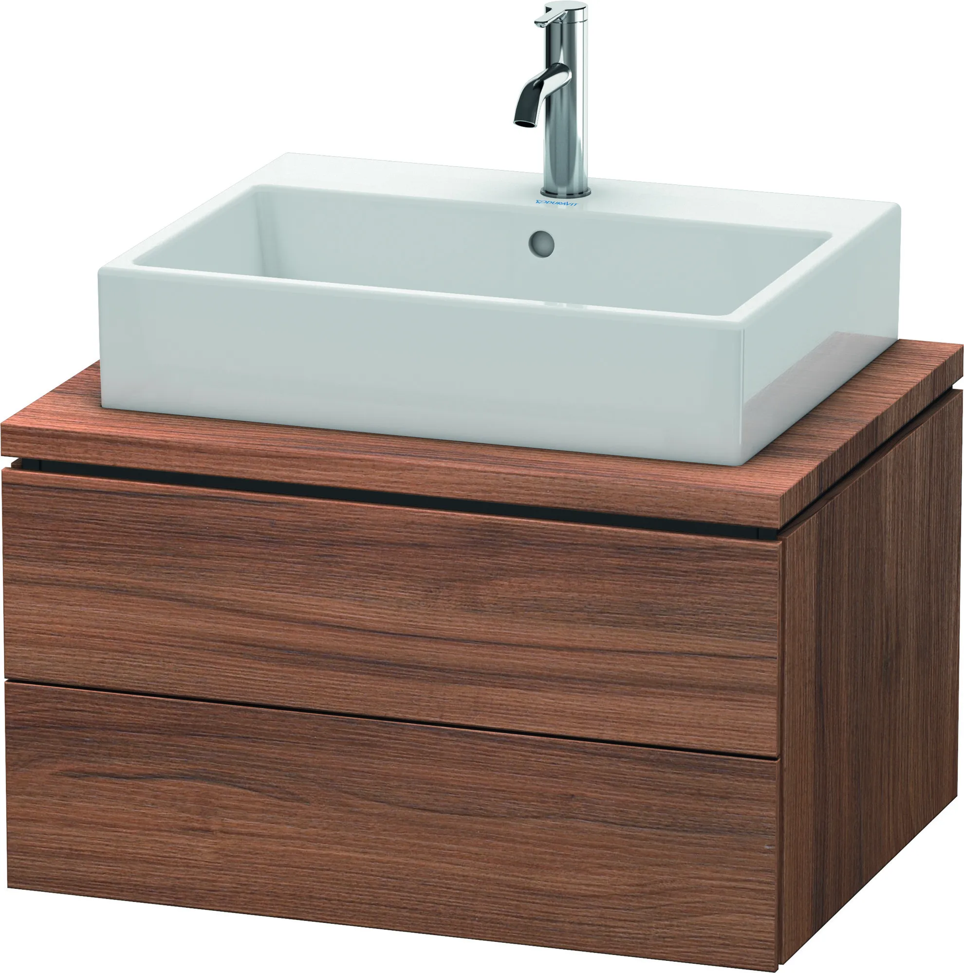 Duravit Waschtischunterschrank wandhängend „L-Cube“ 72 × 40 × 54,7 cm Nussbaum Natur