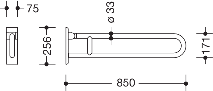 HEWI Stützklappgriff „Serie 805 Classic“