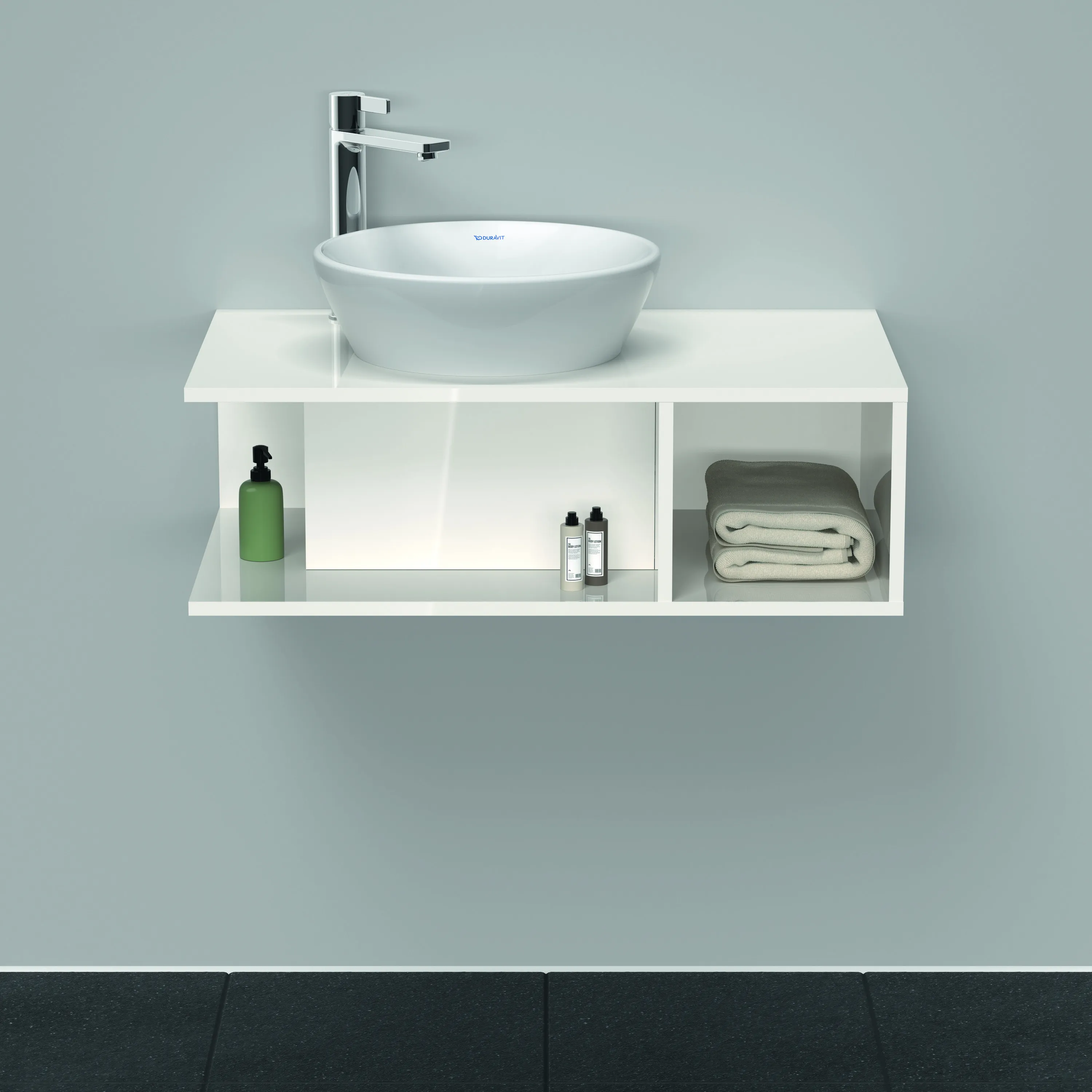 Duravit Waschtischunterschrank wandhängend „D-Neo“ 80 × 26 × 48 cm Weiß Hochglanz