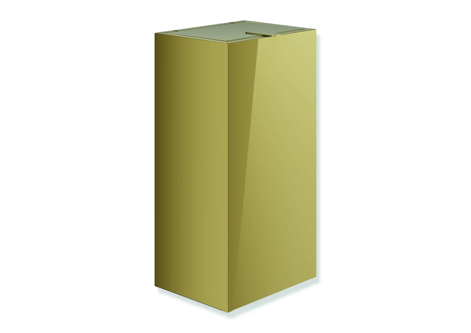 HEWI Papierabfallbehälter System 900, PVD gold glänzend, 25 Liter, 260 x 203 x 501 mm, wandmontierbar oder freistehend