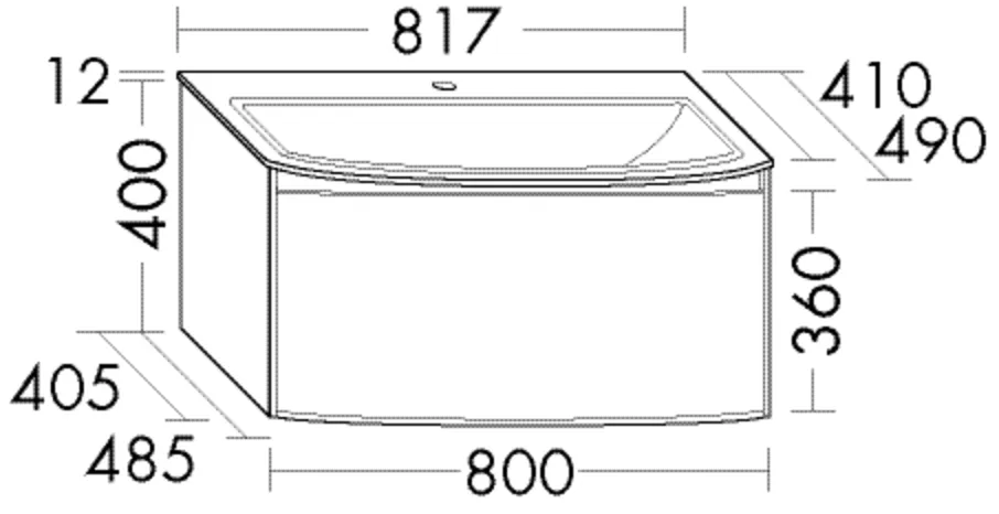 burgbad Badmöbelset „rc40Solitaire“ 85,7 × 45,2 cm in Eiche Hellgrau burgbad Badmöbelset „rc40Solitaire“ 85,7 × 45,2 cm in Eiche Hellgrau