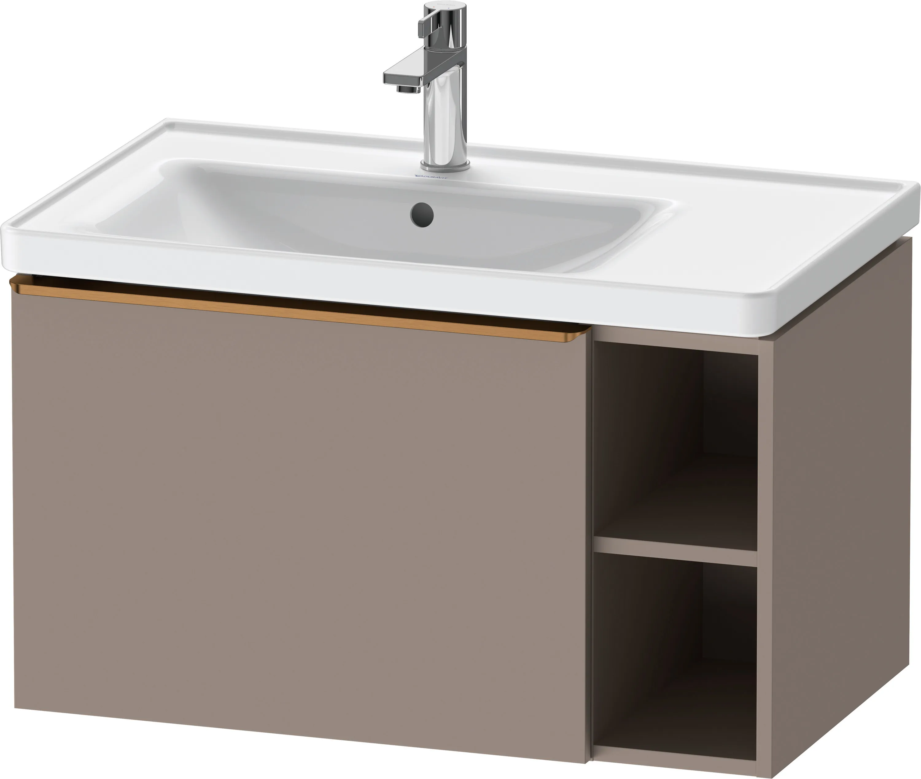 Duravit Waschtischunterschrank wandhängend „D-Neo“ 78,4 × 44 × 45,2 cm Basalt Matt