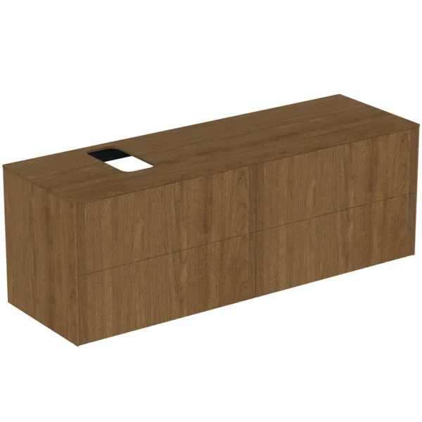 Ideal Standard Waschtischunterschrank „Conca“ 158,7 × 55 × 50,5 cm Walnuss dunkel Furnier Ideal Standard Waschtischunterschrank „Conca“ 158,7 × 55 × 50,5 cm Walnuss dunkel Furnier