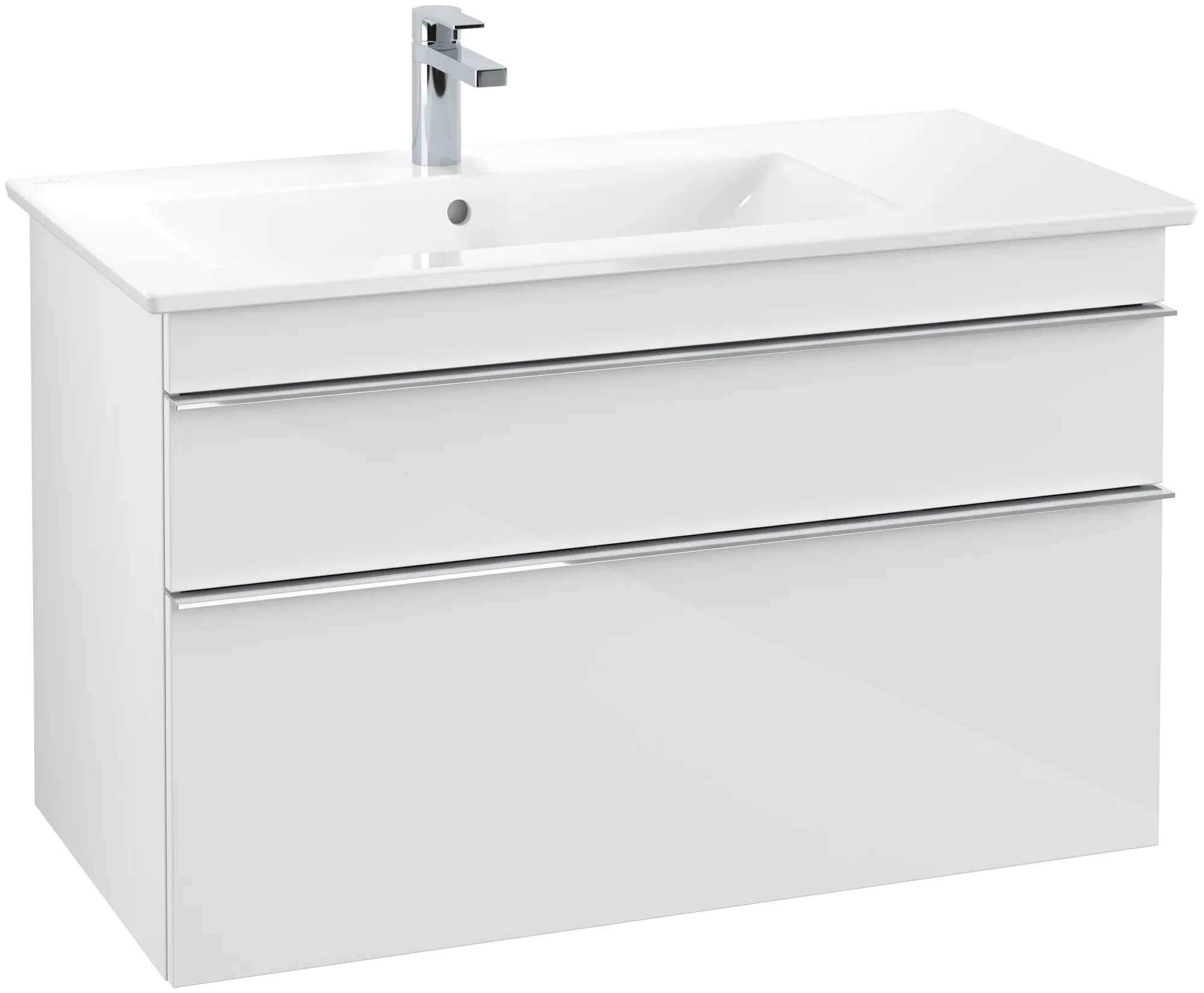 Villeroy & Boch Waschtischunterschrank „Venticello“ für Schrankwaschtisch 953 × 590 × 502 mm Glossy White, für Becken links