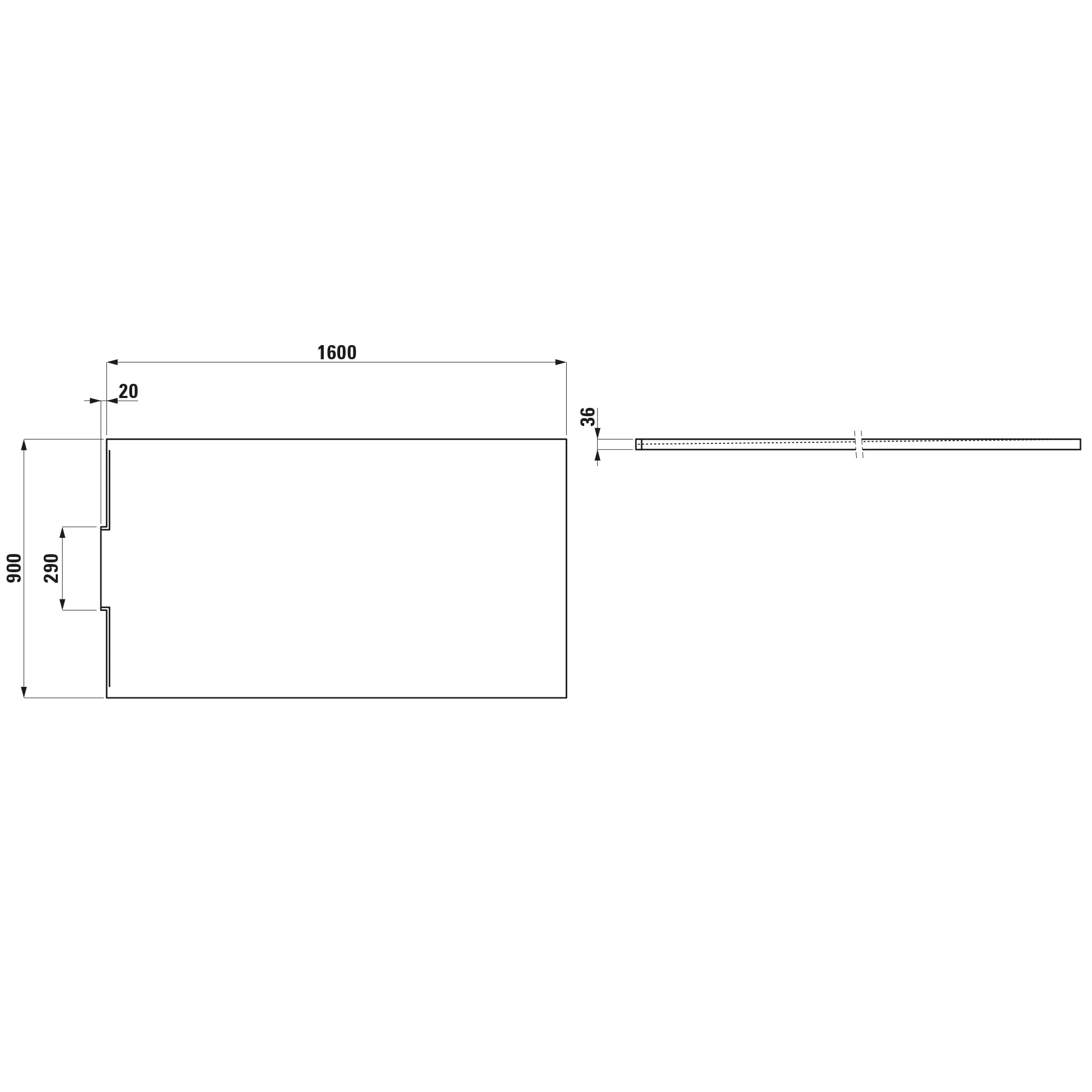 Laufen Duschwanne NIA 900x1600x36 Marbond mit Wandablauf anthrazit Laufen Duschwanne NIA 900x1600x36 Marbond mit Wandablauf anthrazit