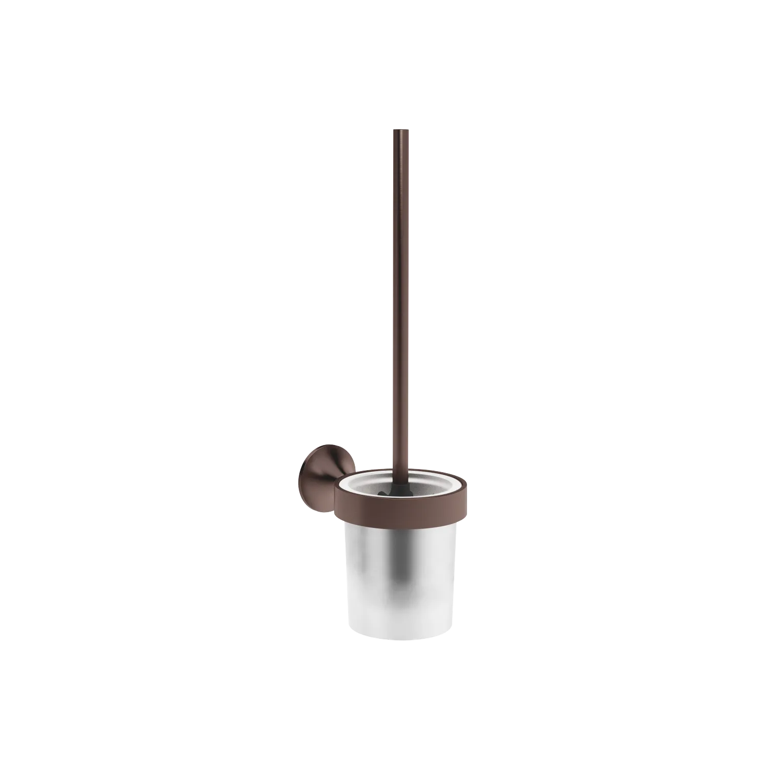 Dornbracht Toiletten-Bürstengarnitur VAIA Wandmodell Dark Bronze gebürstet PVD, 110 mm Breite, 421 mm Höhe, 158 mm Ausladung