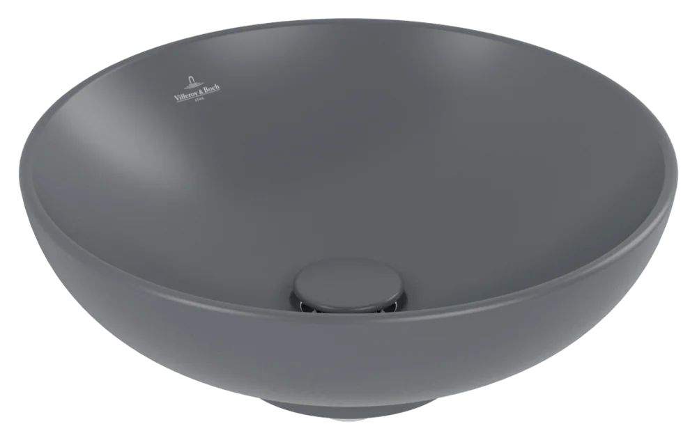 Villeroy & Boch Loop & Friends Aufsatzwaschbecken 420x420mm Graphite CeramicPlus