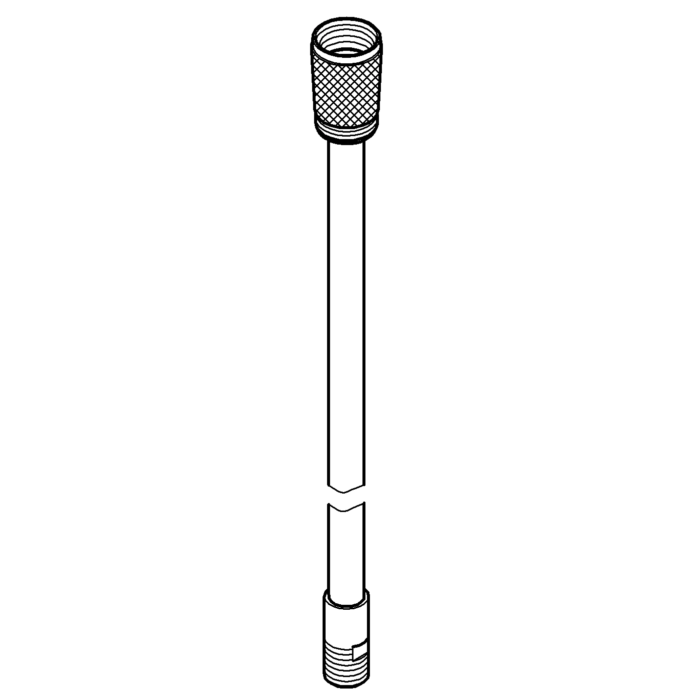 Metallbrauseschlauch 46104, für Einhandmischer mit herausziehbarer Brause
