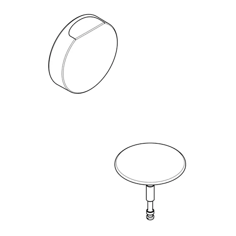Kludi ROTEXA 2000 Ab- und Überlaufgarnitur Feinbau-Set chrom