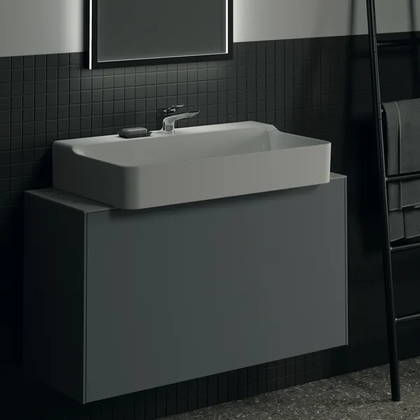 Ideal Standard Waschtischunterschrank „Conca“ 100 × 54 × 37,3 cm Anthrazit matt lackiert Ideal Standard Waschtischunterschrank „Conca“ 100 × 54 × 37,3 cm Anthrazit matt lackiert