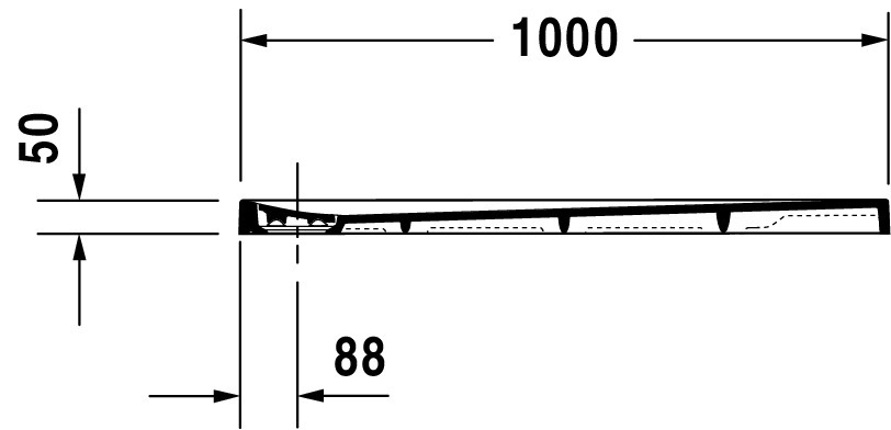 Duravit rechteck Duschwanne „Stonetto“ 100 × 100 cm in Weiß Matt