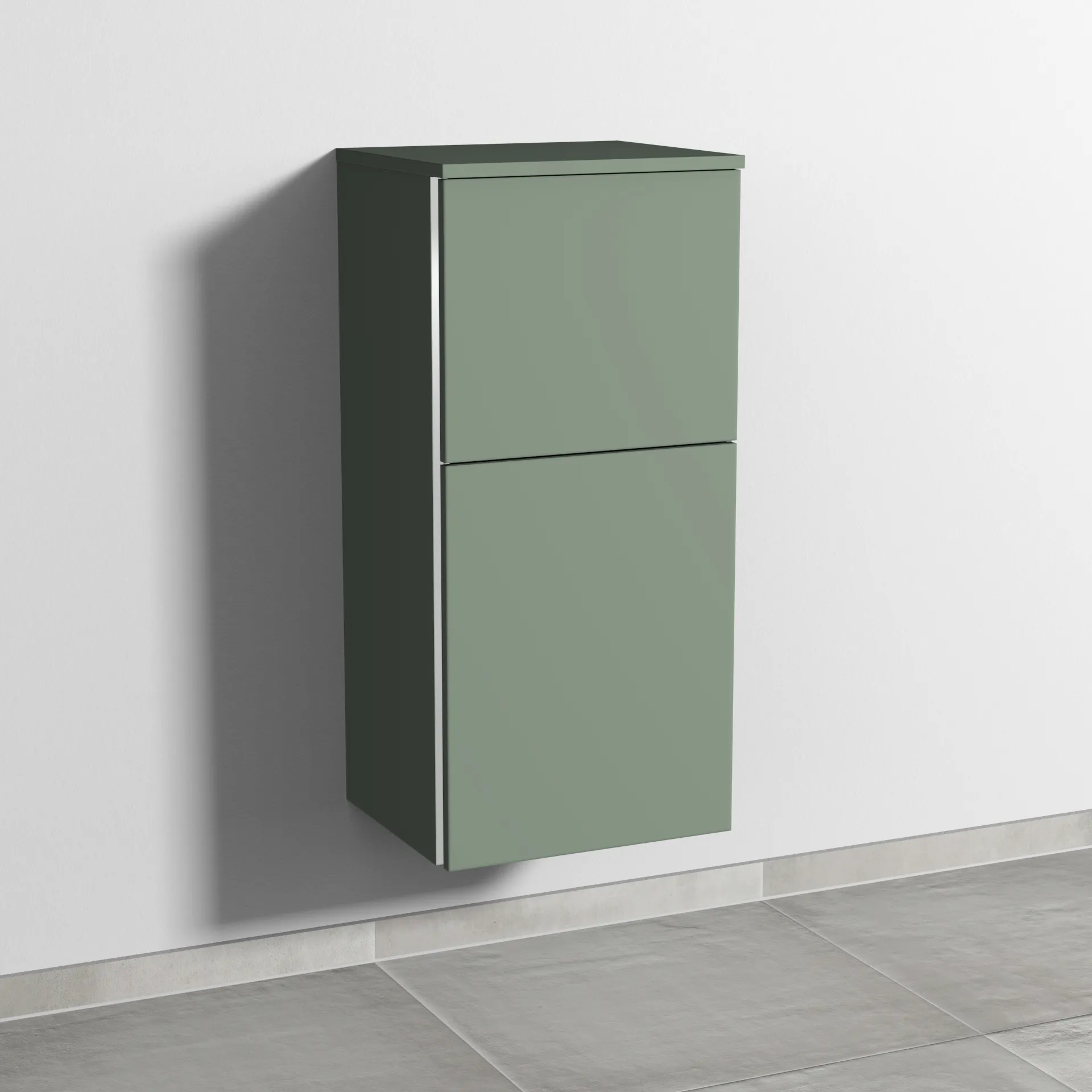 Sanipa Mittelschrank „3way“ 400 × 850 × 345 mm Anschlag rechts, in Soft-Green, Anschlag rechts
