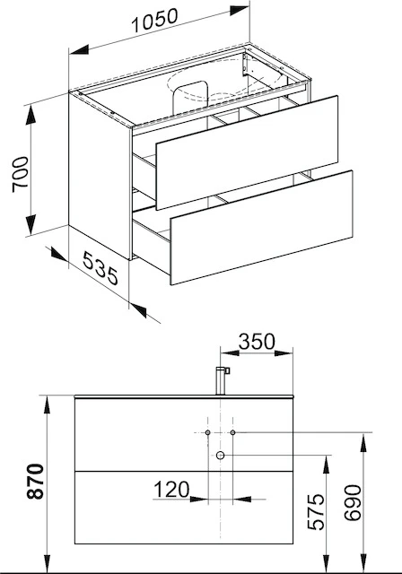 KEUCO Waschtischunterschrank mit Auszügen „Edition 11“ Eiche Tabak (Furnier), Eiche Tabak (Furnier), Becken rechts, ohne Beleuchtung 1050 × 700 × 535 mm KEUCO Waschtischunterschrank mit Auszügen „Edition 11“ Eiche Tabak (Furnier), Eiche Tabak (Furnier), Becken rechts, ohne Beleuchtung 1050 × 700 × 535 mm