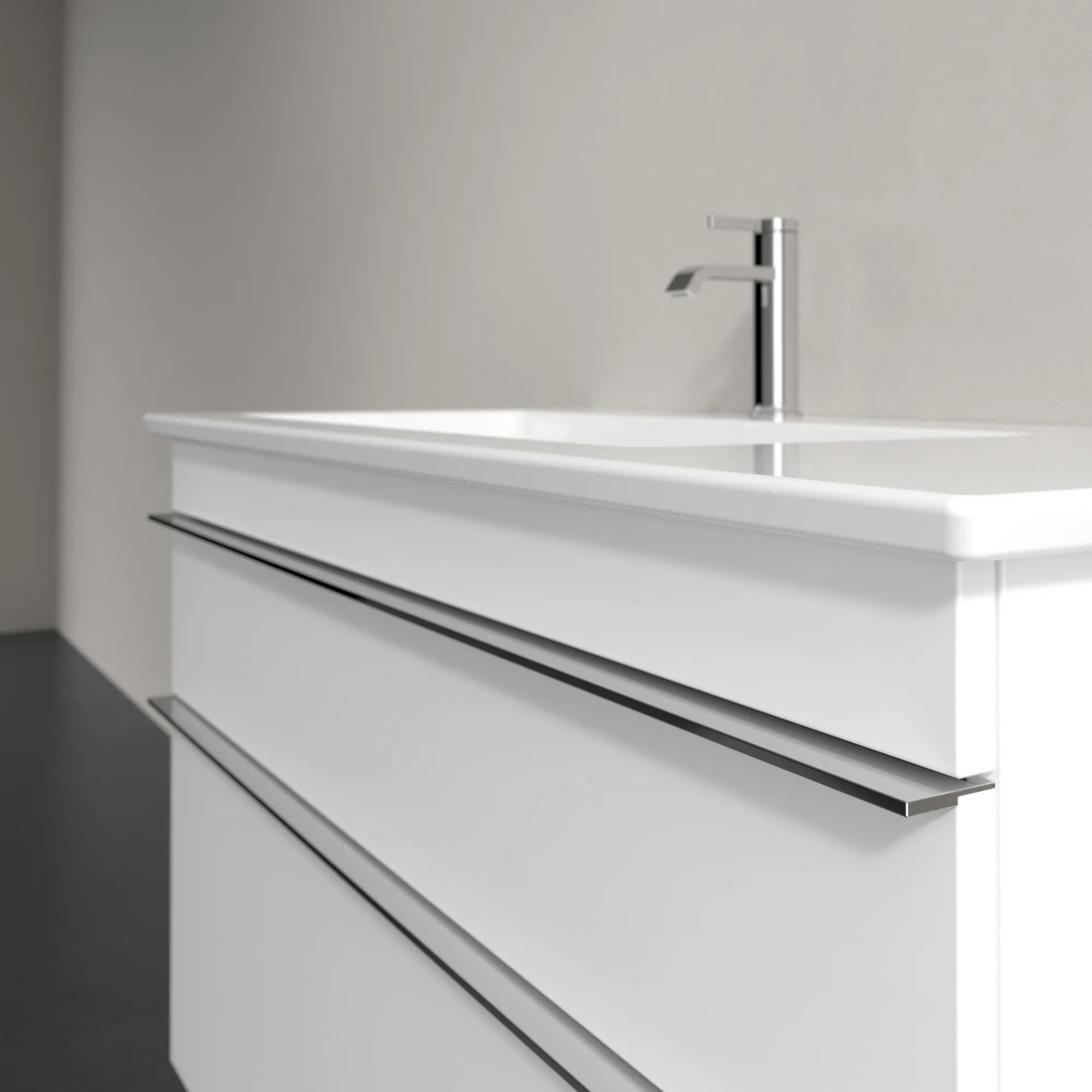 Villeroy & Boch Waschtischunterschrank „Venticello“ für Schrankwaschtisch 953 × 590 × 502 mm Glossy White, für Becken links