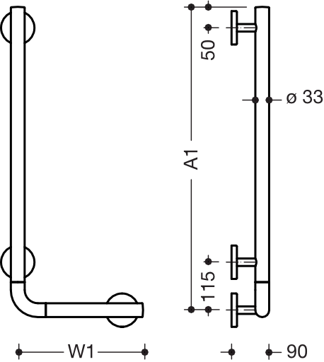 HEWI Haltegriff „System 800K“