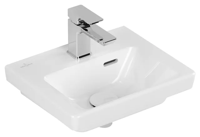 Villeroy & Boch Handwaschbecken „Subway 3.0“ 370 × 305 × 130 mm, ohne Hahnlochbohrung, Hahnlochposition mittig in Weiß Alpin Villeroy & Boch Handwaschbecken „Subway 3.0“ 370 × 305 × 130 mm, ohne Hahnlochbohrung, Hahnlochposition mittig in Weiß Alpin