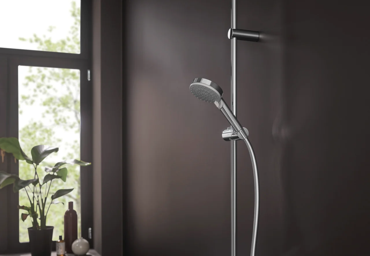 Hansgrohe Vernis Blend Handbrause Vario EcoSmart+ in Chrom, 100 mm Brausekopfgröße, Rain und IntenseRain Strahlarten, QuickClean Technologie Hansgrohe Vernis Blend Handbrause Vario EcoSmart+ in Chrom, 100 mm Brausekopfgröße, Rain und IntenseRain Strahlarten, QuickClean Technologie