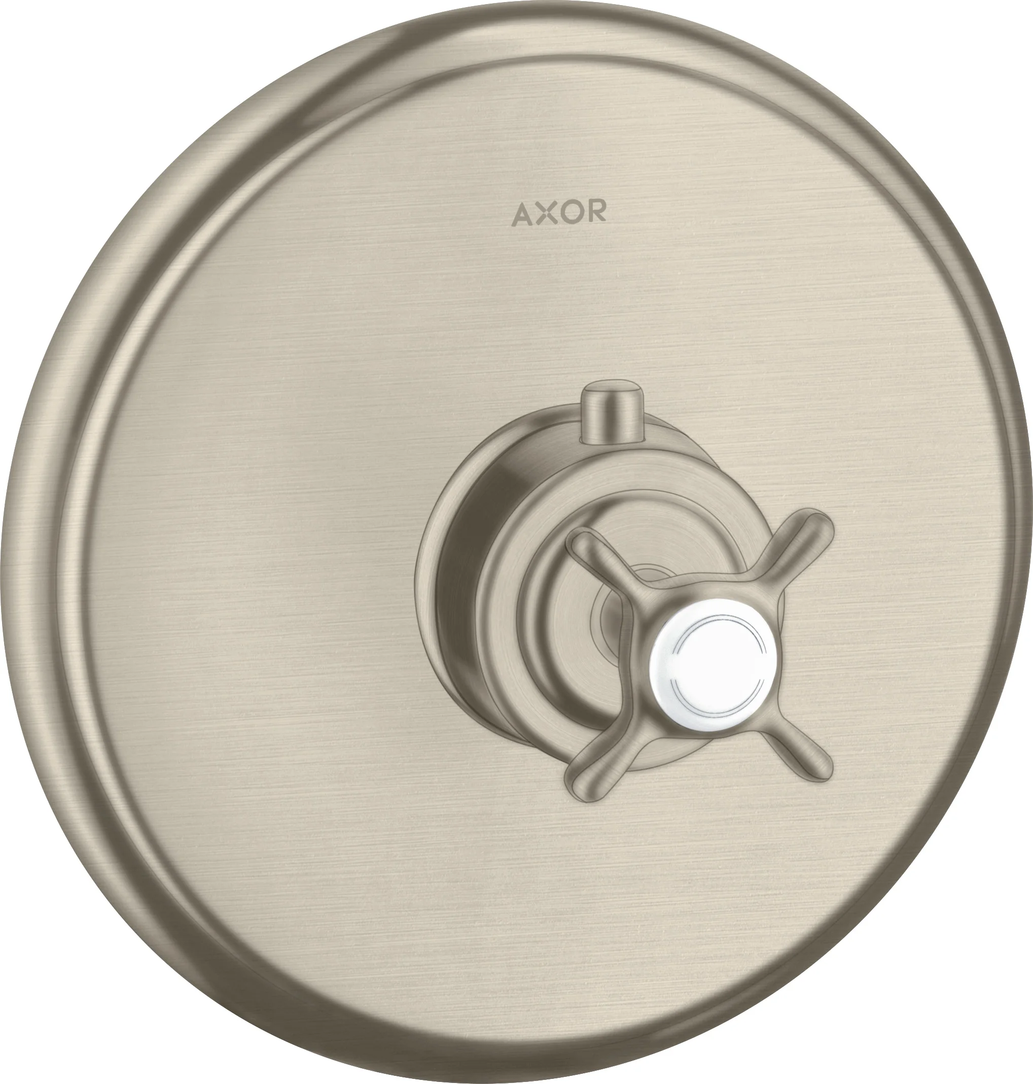 Hansgrohe AXOR Montreux Thermostat Unterputz, Brushed Nickel, 1 Verbraucher, max. Durchfluss 43 l/min bei 3 bar, einstellbare Temperaturbegrenzung, Rückflussverhinderer, Schalldämpfer