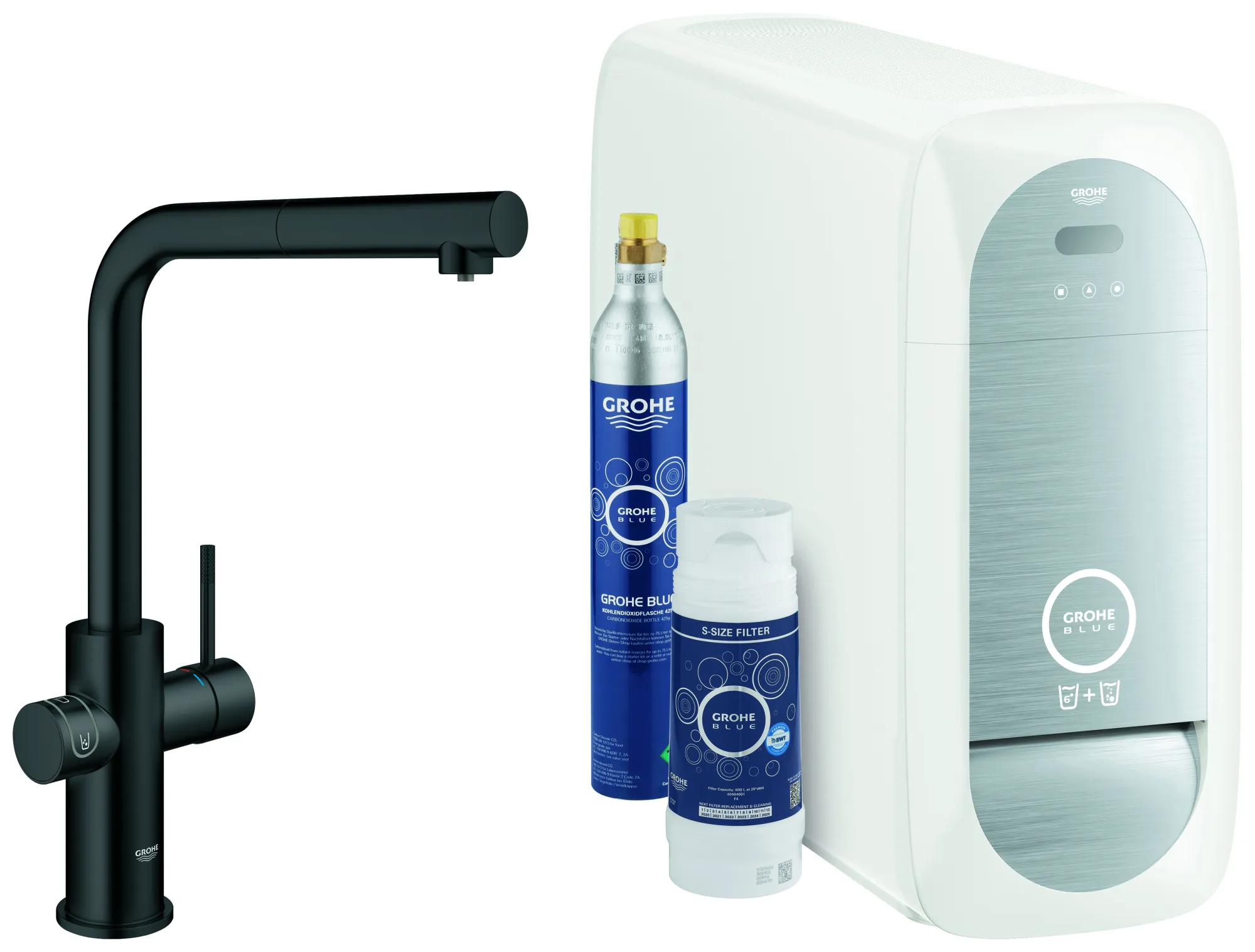 Grohe Starter Kit „Blue Home“ L-Auslauf, Einlochmontage in chrom Grohe Starter Kit „Blue Home“ L-Auslauf, Einlochmontage in chrom