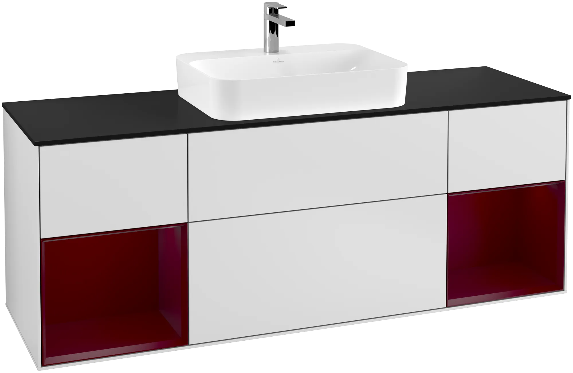 Villeroy & Boch Waschtischunterschrank „Finion“ für Schrankwaschtisch 1600 × 603 × 501 mm White Matt Lacquer, für Becken mittig
