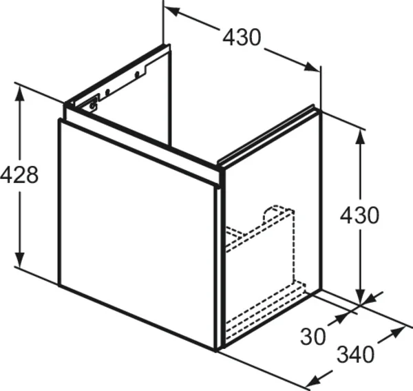 Ideal Standard Finesse Möbelwaschtischunterschrank Aschblau matt 430x340x430mm 1 Auszug Ideal Standard Finesse Möbelwaschtischunterschrank Aschblau matt 430x340x430mm 1 Auszug
