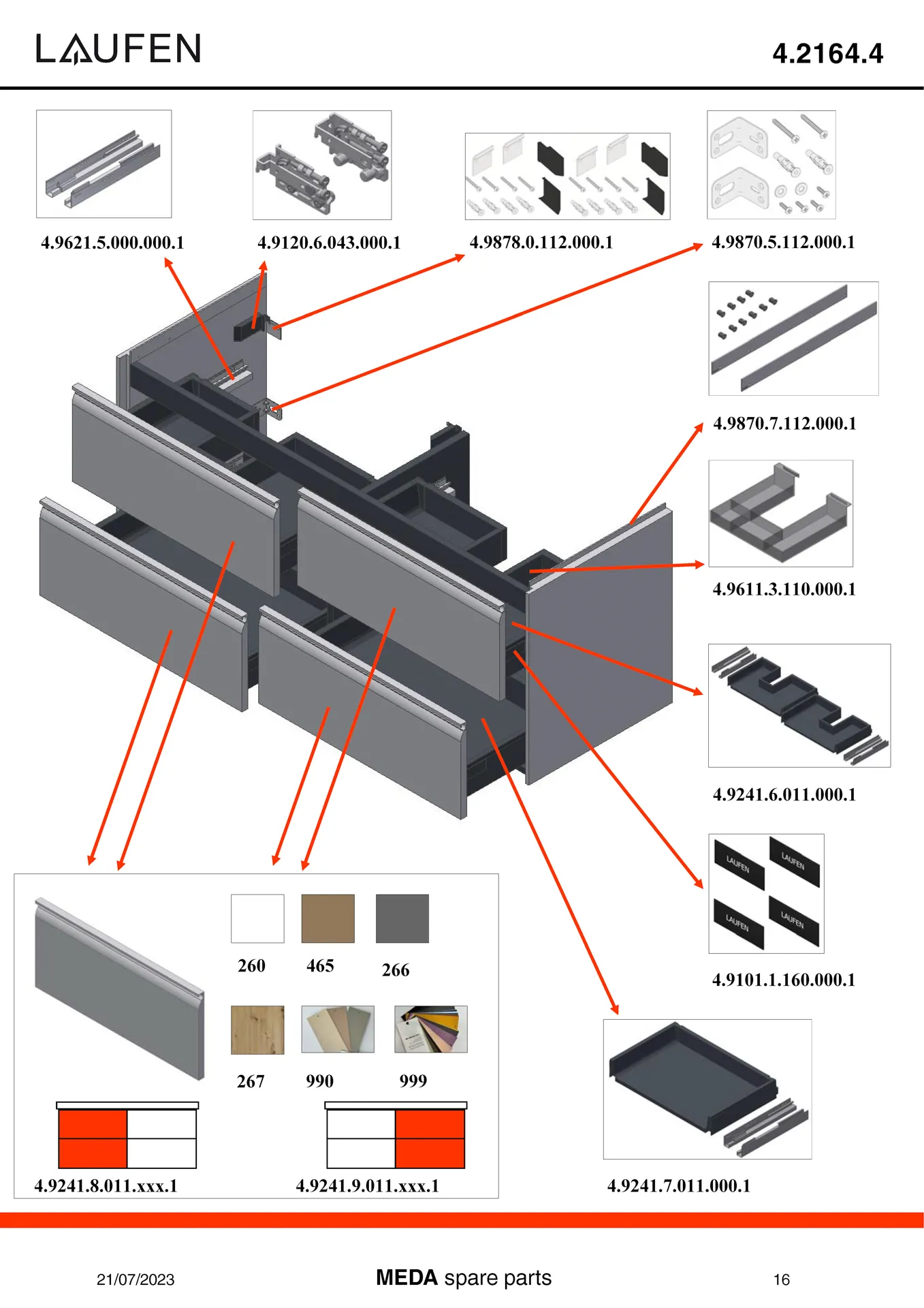 Laufen Waschtischunterbau MEDA 448x1284x515 weiß matt Laufen Waschtischunterbau MEDA 448x1284x515 weiß matt