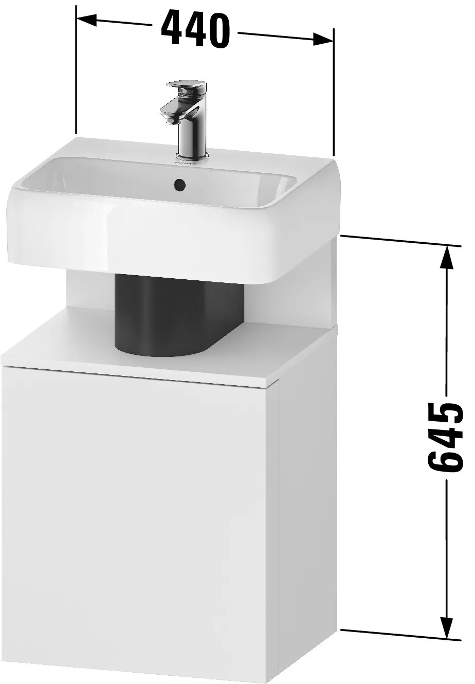 Duravit Waschtischunterschrank wandhängend „Qatego“ 44 × 64,5 × 35 cm Duravit Waschtischunterschrank wandhängend „Qatego“ 44 × 64,5 × 35 cm