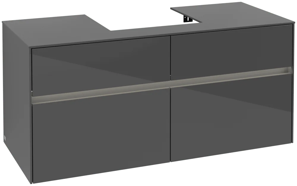 Villeroy & Boch Collaro Waschbeckenunterschrank 1200x548x500mm Glossy Grey