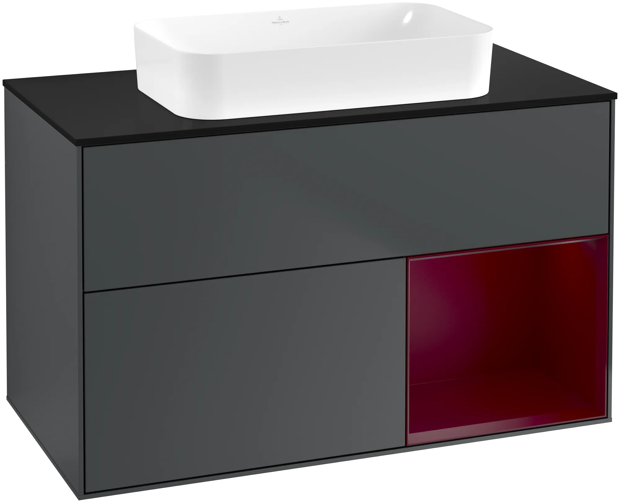 Villeroy & Boch Finion Waschbeckenunterschrank F66, 1000 x 603 x 501 mm, Midnight Blue Matt Lacquer