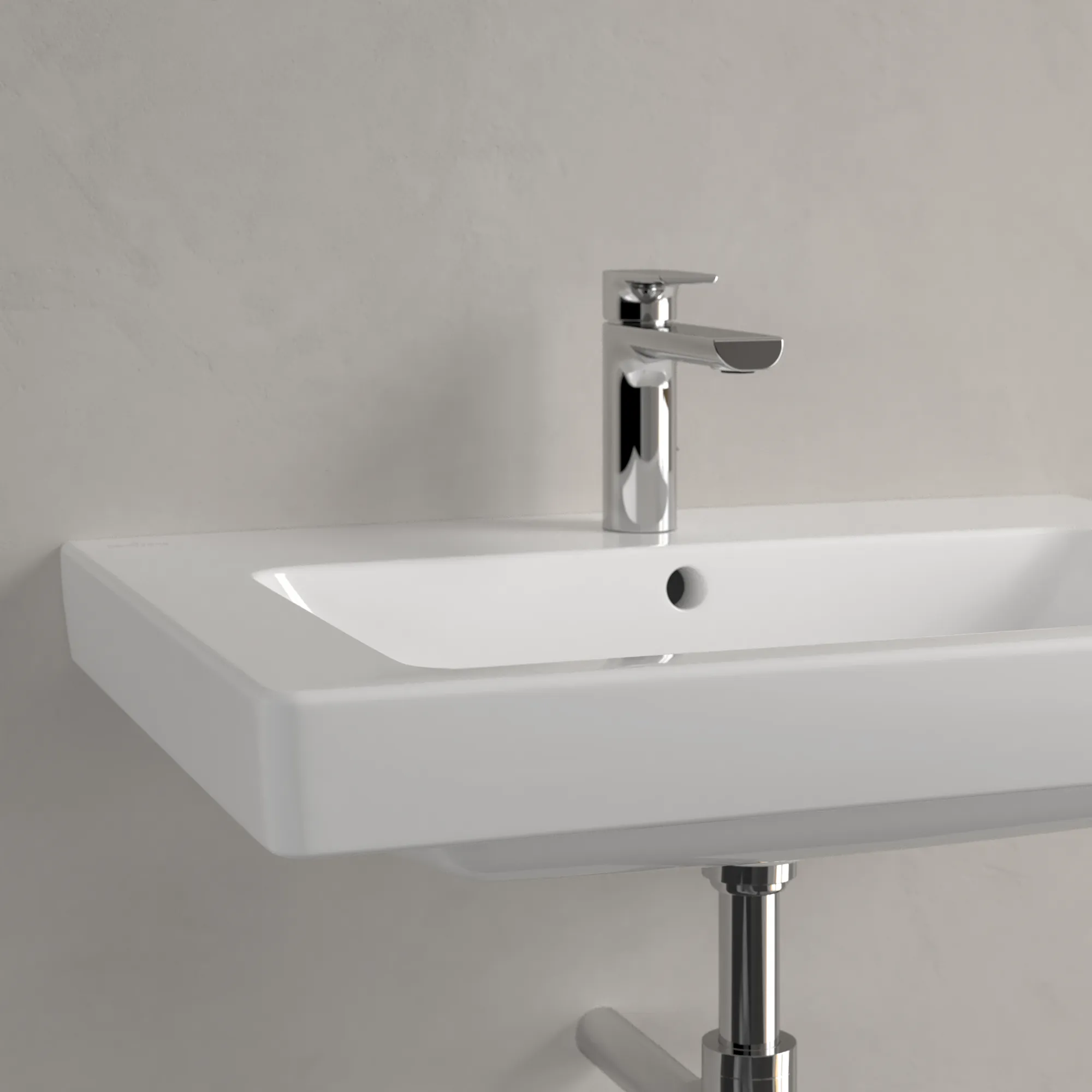 Villeroy & Boch Wandwaschtisch geschliffen „Subway 2.0“ 650 × 470 × 180 mm, mit Hahnlochbohrung, Hahnlochposition mittig, mit Hahnlochbank in Weiß Alpin Villeroy & Boch Wandwaschtisch geschliffen „Subway 2.0“ 650 × 470 × 180 mm, mit Hahnlochbohrung, Hahnlochposition mittig, mit Hahnlochbank in Weiß Alpin