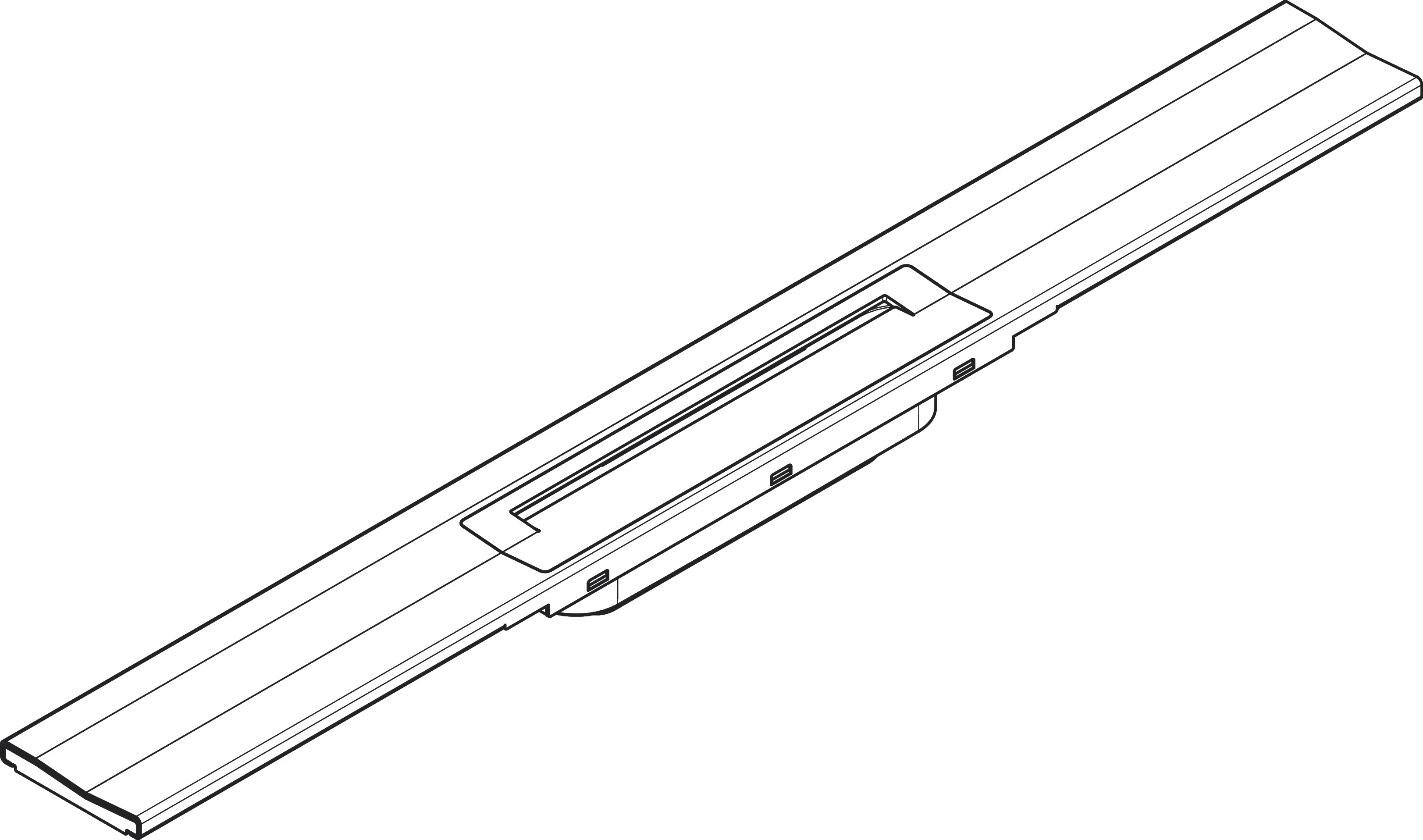 Hansgrohe RainDrain Flex Duschrinne 700 mm, wandangebunden, Mattschwarz, höhenverstellbar um 10 mm, bis zu 60 l/min Ablaufleistung