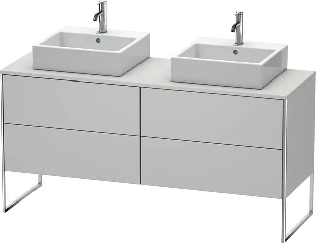 Duravit Waschtischunterschrank bodenstehend „XSquare“ 160 × 77,8 × 54,8 cm Nordic Weiß Seidenmatt Duravit Waschtischunterschrank bodenstehend „XSquare“ 160 × 77,8 × 54,8 cm Nordic Weiß Seidenmatt