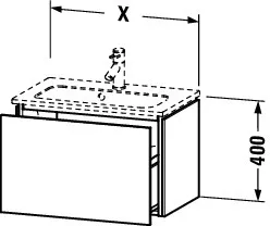 Duravit Waschtischunterschrank wandhängend „L-Cube“ 62 × 40 × 39,1 cm