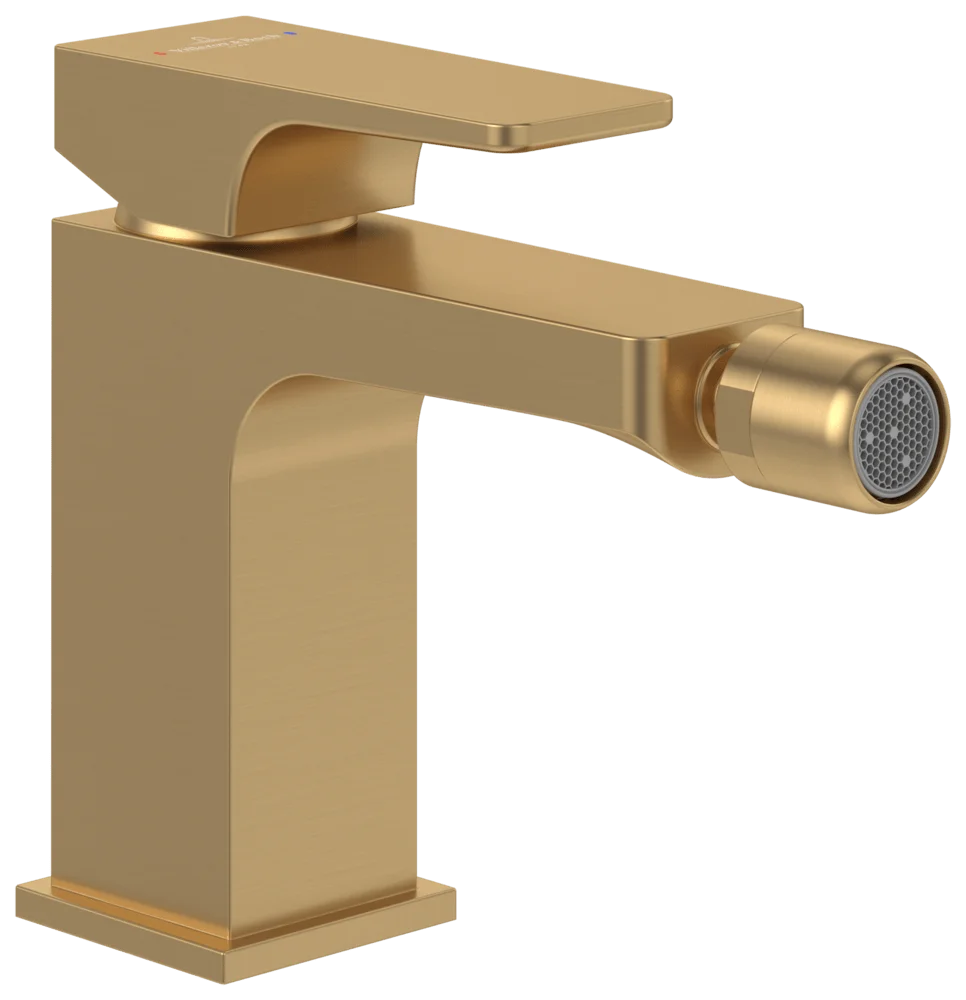 Villeroy & Boch Architectura Square Einhebel-Bidetarmatur TVB125001000 42x139x165mm Brushed Gold