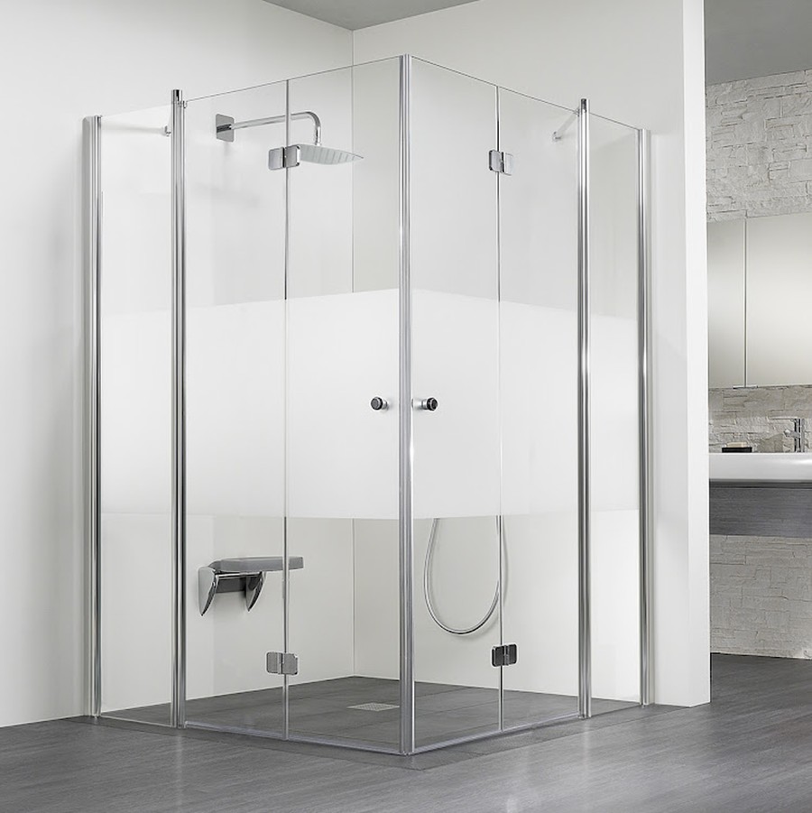 HSK teilgerahmte Eckeinstieg pendelbar an Nebenteil Drehfalttür „Exklusiv“ Glas Carré, Profile Pergamon, Scharniere Premium Classic, B: 900 mm H: 2000 mm HSK teilgerahmte Eckeinstieg pendelbar an Nebenteil Drehfalttür „Exklusiv“ Glas Carré, Profile Pergamon, Scharniere Premium Classic, B: 900 mm H: 2000 mm