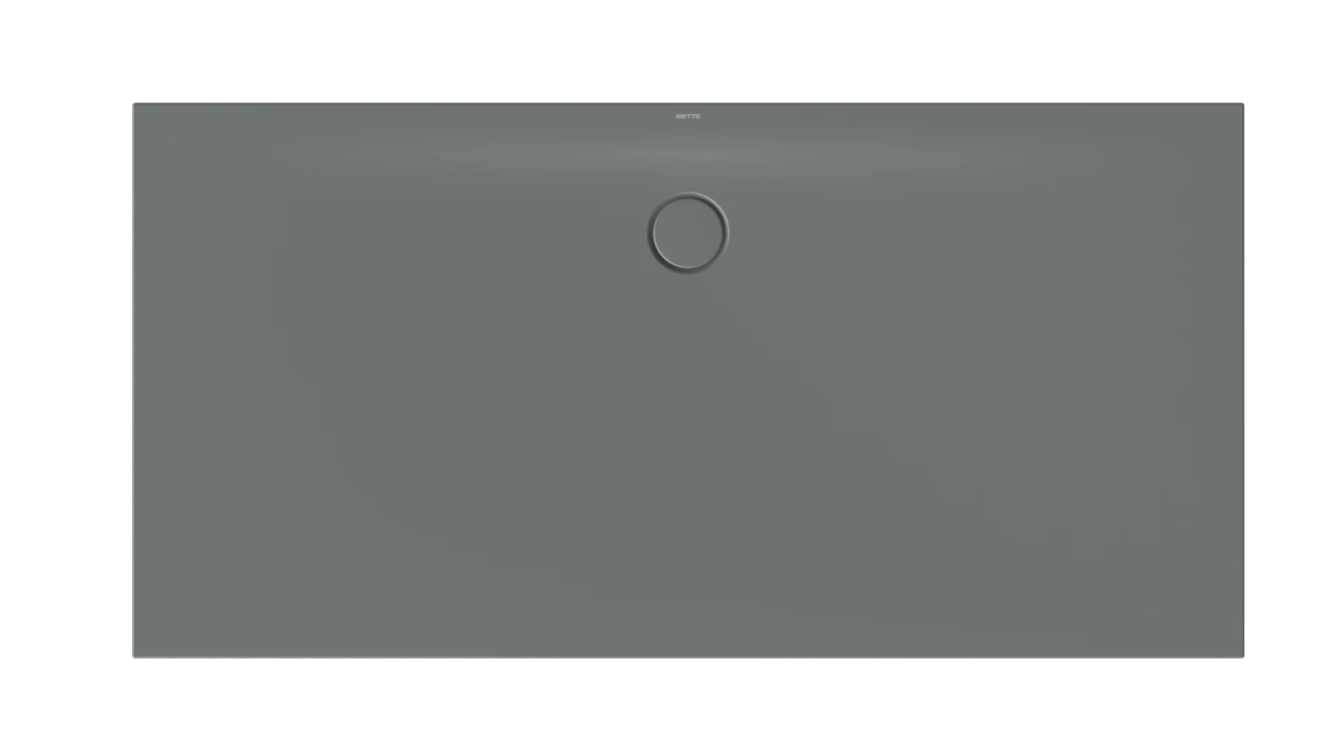 Bette rechteck Duschwanne „BetteFloor Side“ 1800 × 900 mm ohne Oberflächenbeschichtung, mit BetteGlasur Plus, ohne Wannenträger, in Smoke